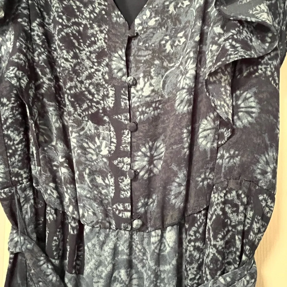 Lauren Ralph Lauren Blue Patterned Maxi Dress - Picture 8 of 12